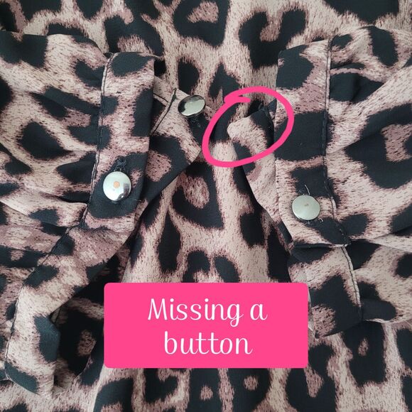 Torrid Leopard Georgette Bow Tie Blouse Size‎ 2 2X - Picture 3 of 8